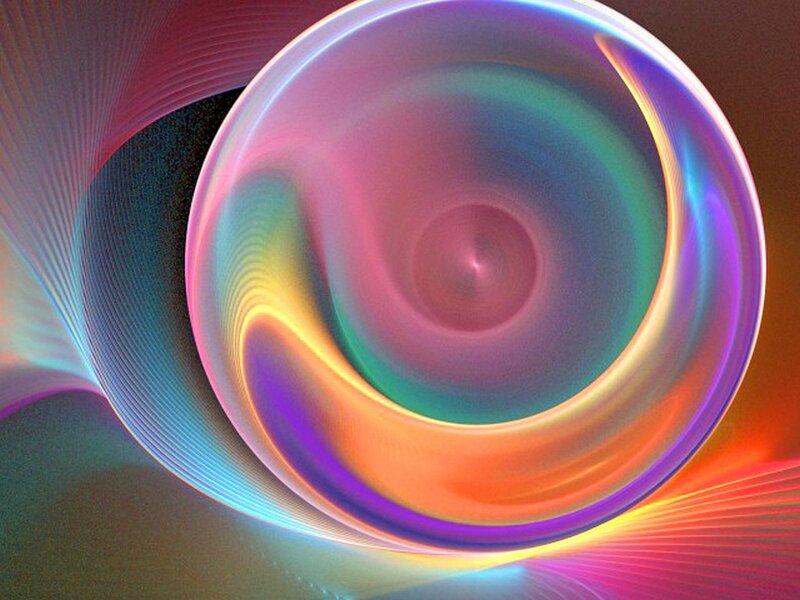 Colorful Spiral Pattern — Purple, Dynamic, Abstract, Light