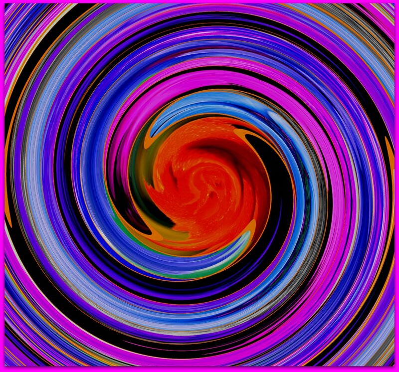 Colorful Spiral Pattern — Purple, Dynamic, Abstract