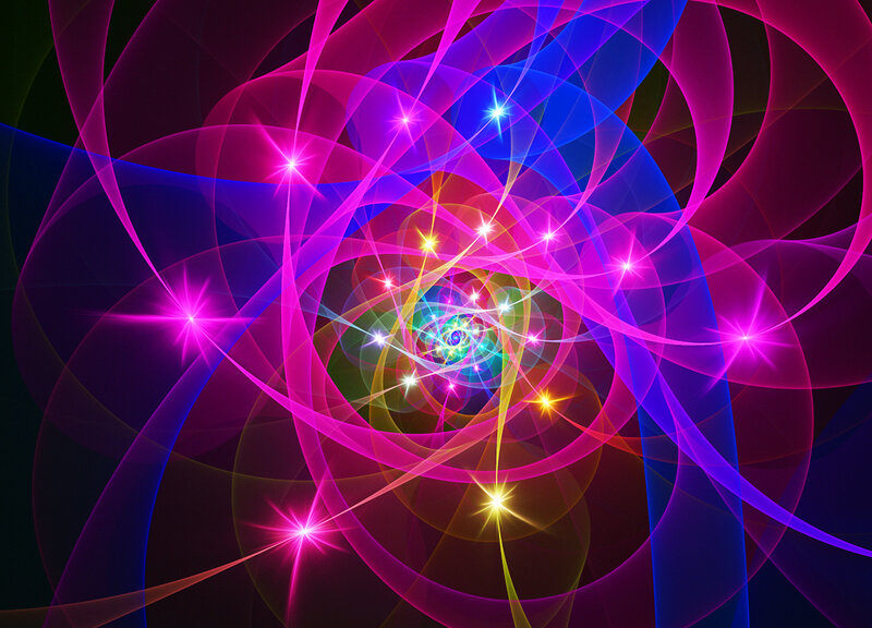 Colorful Spiral Pattern — Purple, Energetic