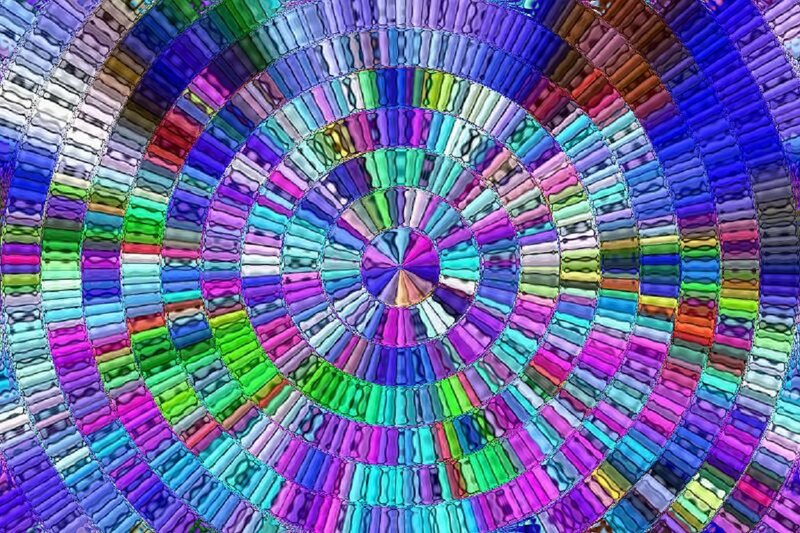 Colorful Spiral Pattern — Purple, Hypnotic, Abstract, Circles