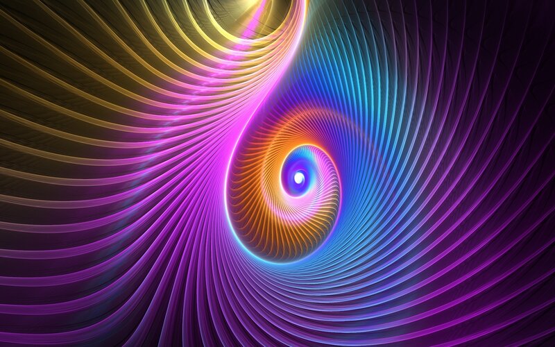 Colorful Spiral Pattern — Purple, Hypnotic, Abstract, Light