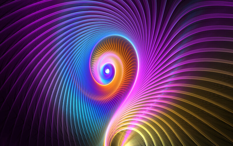 Colorful Spiral Pattern — Purple, Vibrant, Abstract, Light