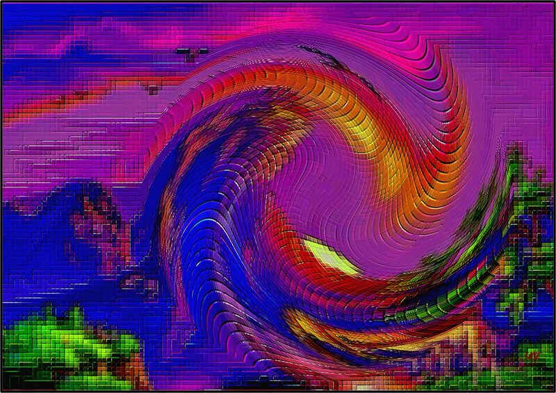 Colorful Spiral Pattern — Purple, Vibrant, Digital Art