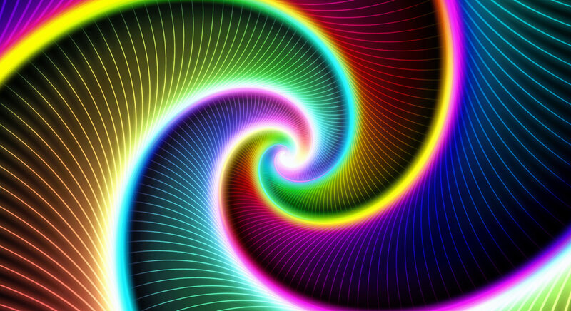 Colorful Spiral Pattern — Rainbow