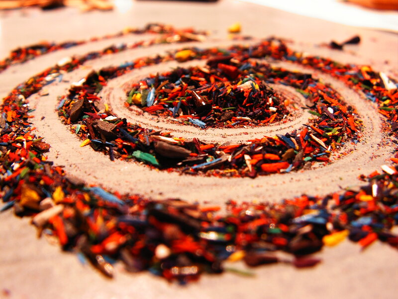 Colorful Spiral Pattern — Red, Calm