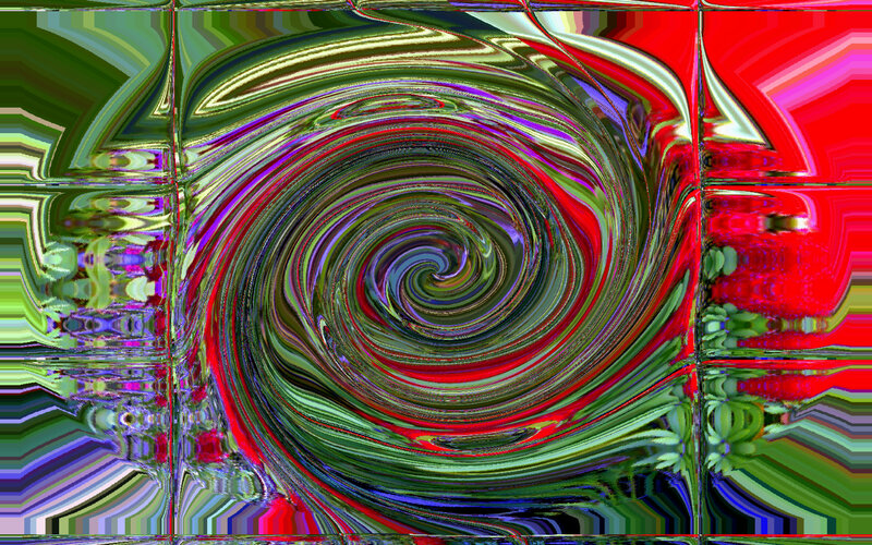 Colorful Spiral Pattern — Red, Chaotic