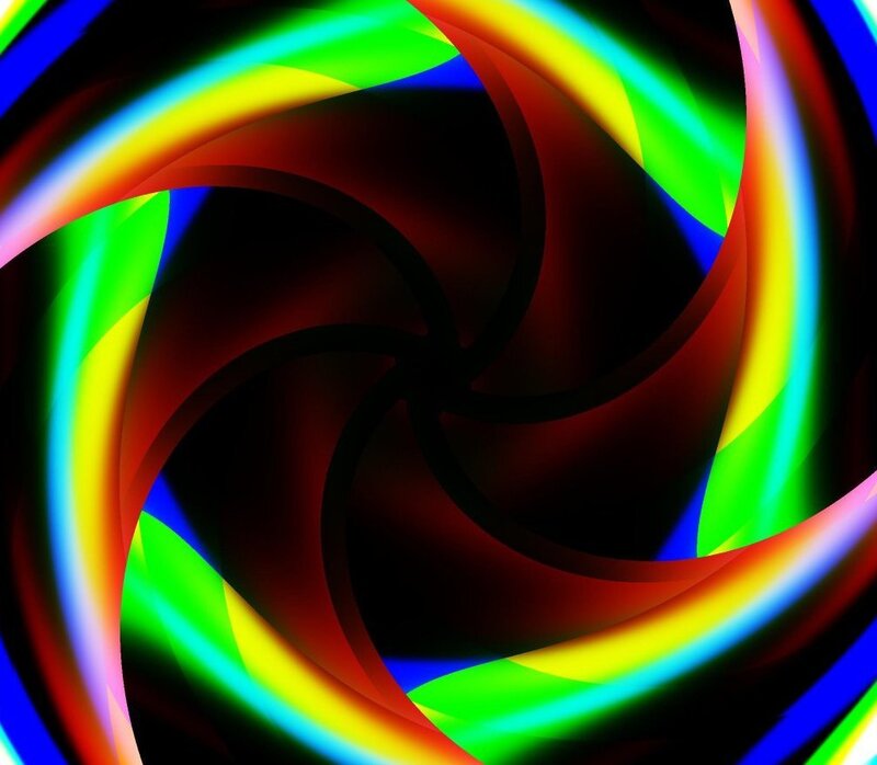 Colorful Spiral Pattern — Red, Dynamic, Abstract, Light