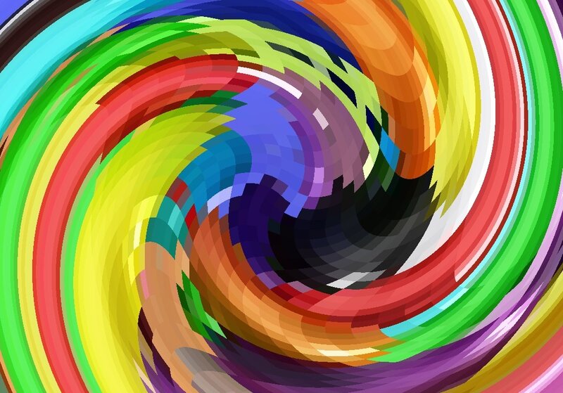 Colorful Spiral Pattern — Red, Dynamic, Abstract, Swirl