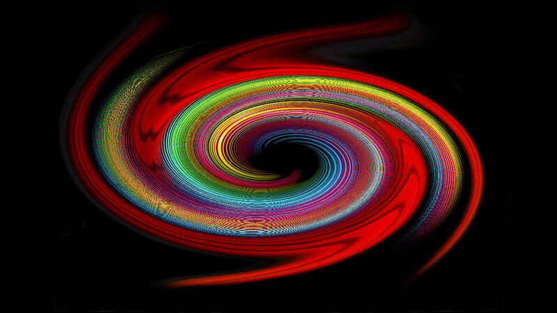 Colorful Spiral Pattern — Red, Dynamic, Abstract