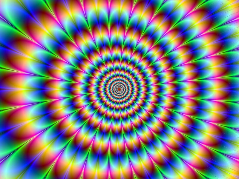Colorful Spiral Pattern — Red, Hypnotic, Abstract, Colors, Light Rays