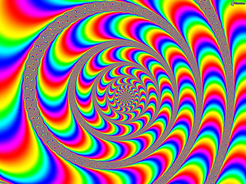Colorful Spiral Pattern — Red, Hypnotic, Abstract, Fractal