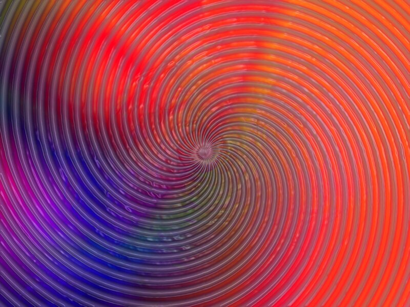 Colorful Spiral Pattern — Red, Hypnotic, Abstract, Light