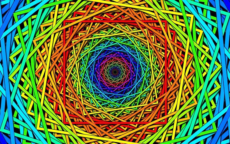 Colorful Spiral Pattern — Red, Hypnotic, Abstract, Lines