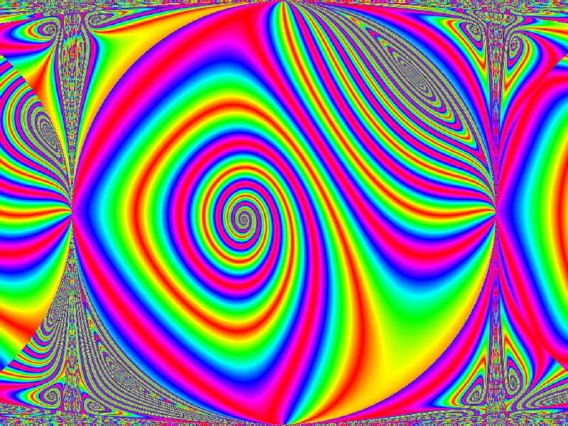 Colorful Spiral Pattern — Red, Hypnotic, Abstract, Spirals, Rainbow Colors