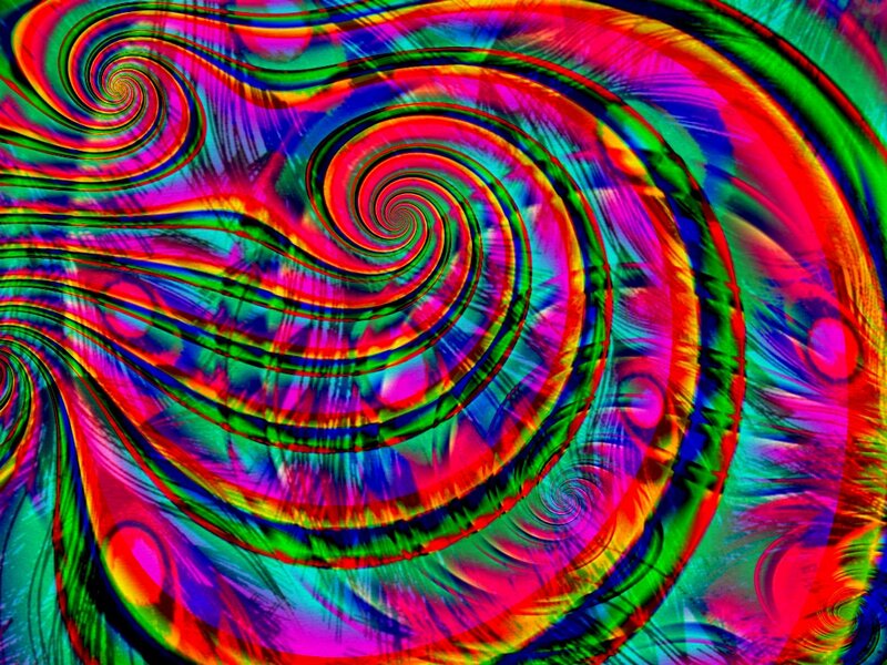 Colorful Spiral Pattern — Red, Hypnotic, Abstract, Swirls