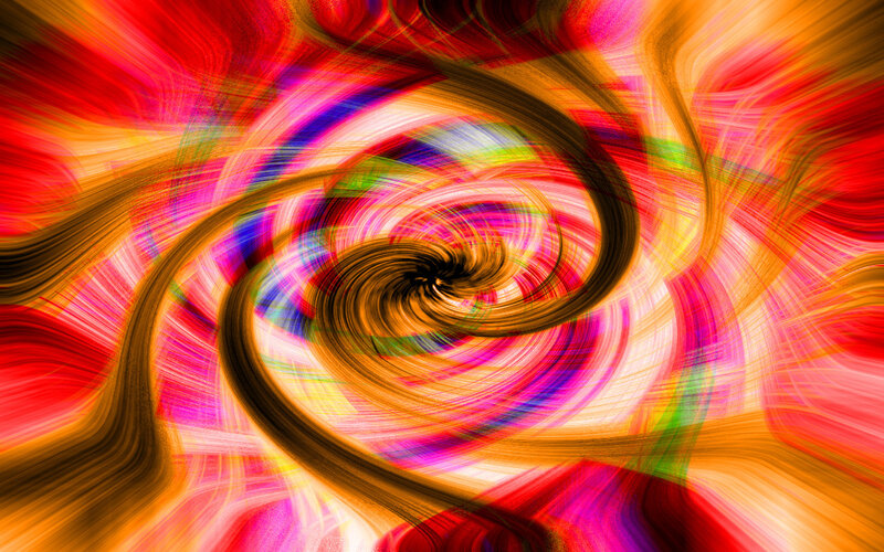 Colorful Spiral Pattern — Red