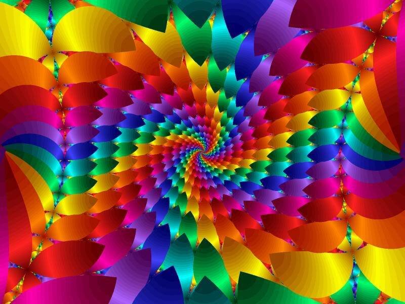 Colorful Spiral Pattern — Red, Vibrant, Abstract, Colors, Symmetry