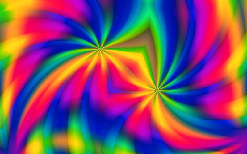Colorful Spiral Pattern — Red, Vibrant, Abstract, Rainbow