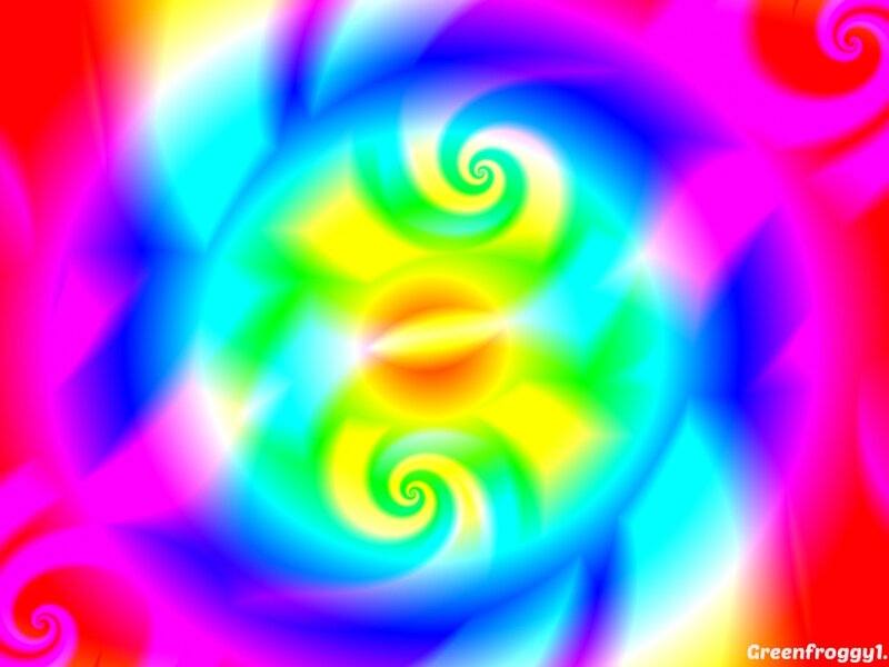 Colorful Spiral Pattern — Red, Vibrant, Abstract, Spirals, Rainbow Colors