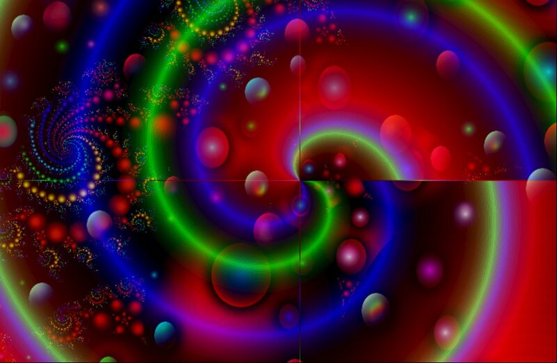 Colorful Spiral Pattern — Red, Vibrant, Abstract, Spirals