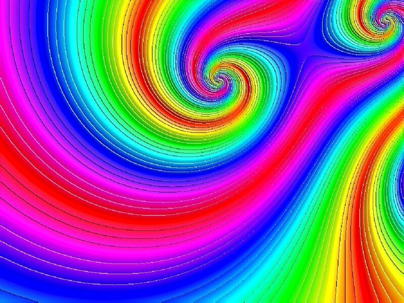 Colorful Spiral Pattern — Red, Vibrant, Abstract, Swirls
