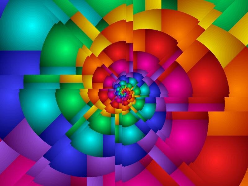 Colorful Spiral Pattern — Red, Vibrant, Abstract