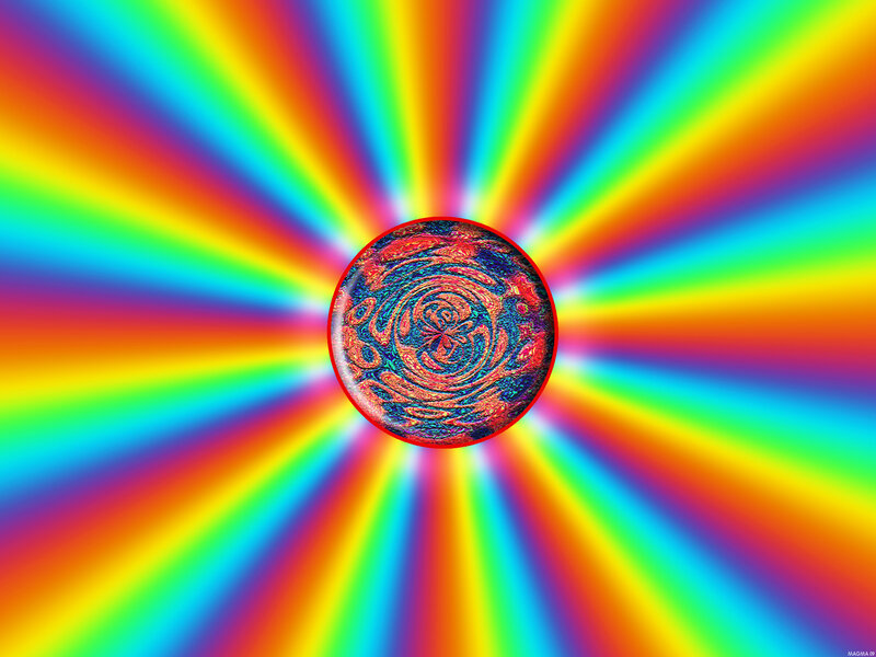 Colorful Spiral Pattern — Red, Vibrant, Digital Art, Circle