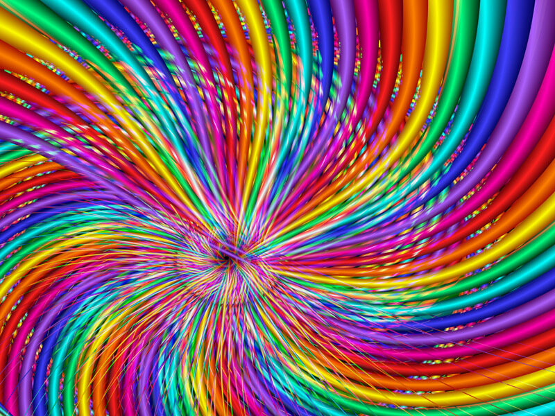 Colorful Spiral Pattern — Red, Vibrant