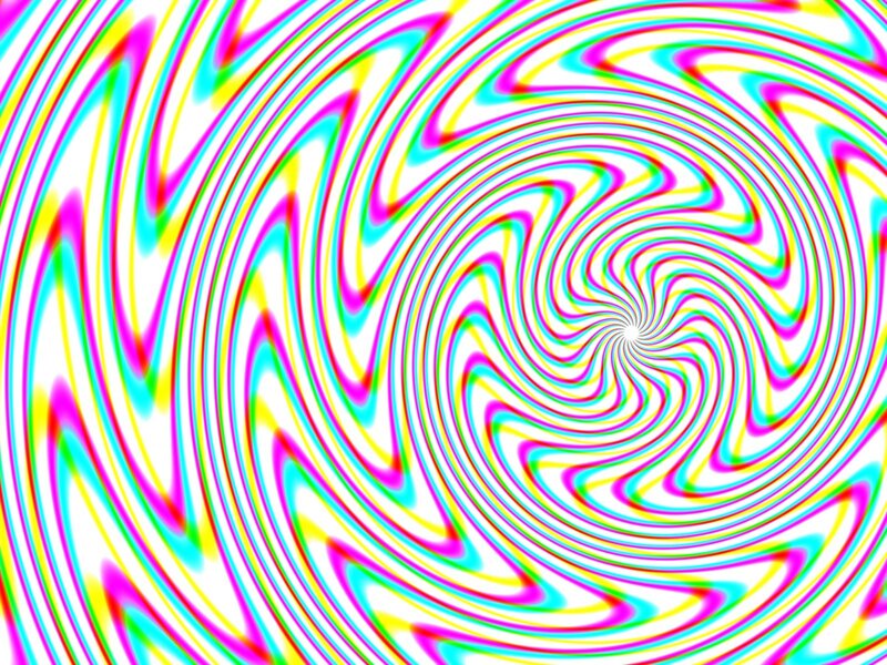 Colorful Spiral Pattern — White, Hypnotic, Abstract, Lines