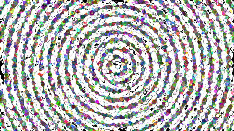 Colorful Spiral Pattern — White