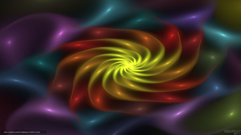 Colorful Spiral Pattern — Yellow, Dynamic, Digital Art