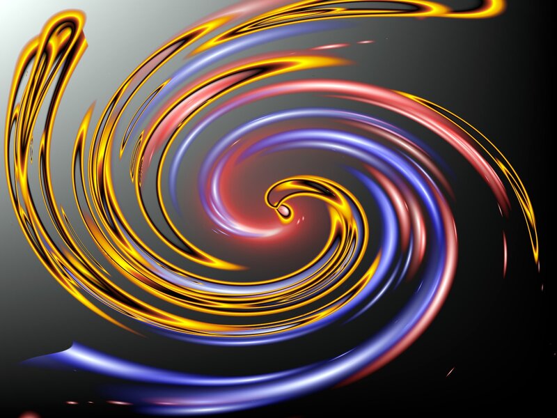 Colorful Spiral Pattern — Yellow, Dynamic