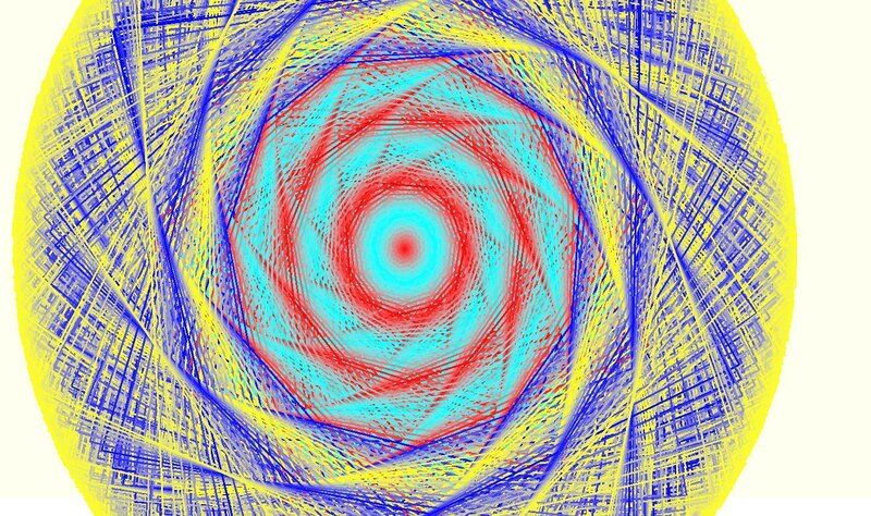 Colorful Spiral Pattern — Yellow, Hypnotic, Abstract, Lines, Colors
