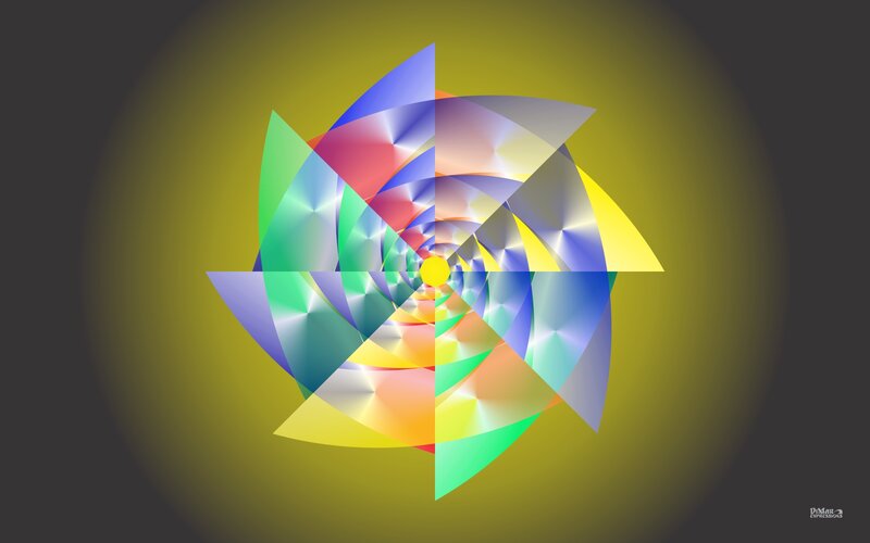 Colorful Spiral Pattern — Yellow, Hypnotic, Abstract