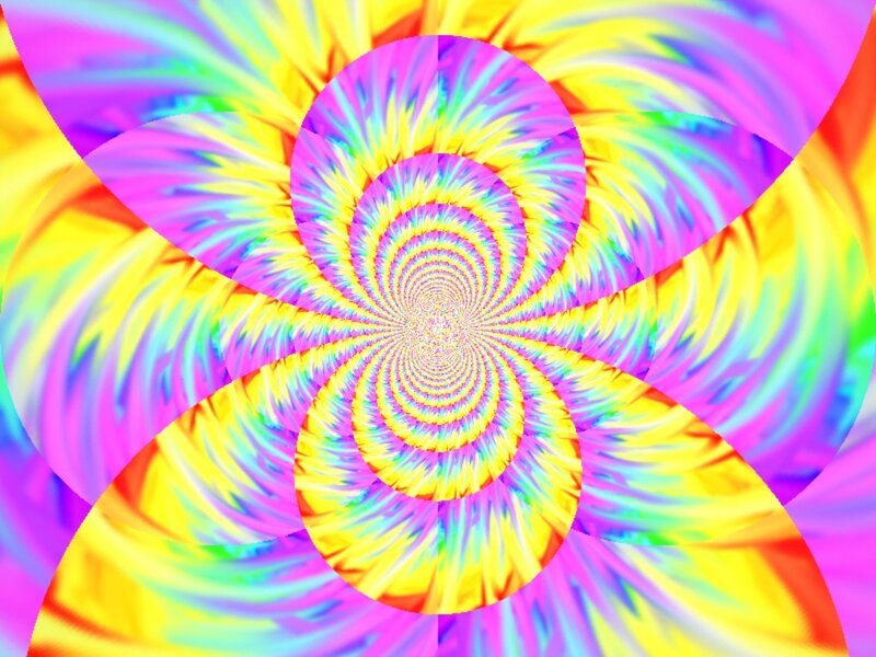 Colorful Spiral Pattern — Yellow