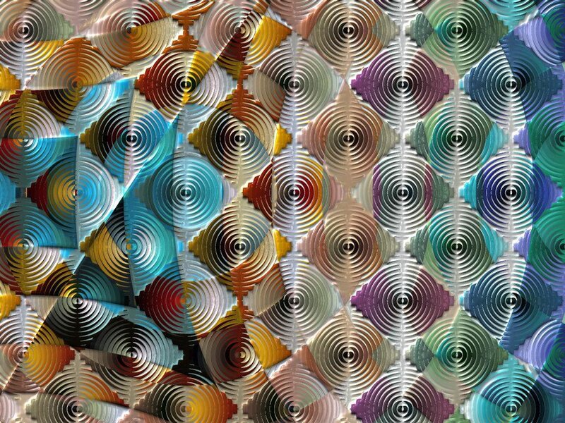 Colorful Spiral Patterns — Blue, Hypnotic, Abstract