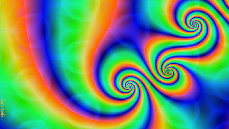 Colorful Spiral Patterns — Green, Vibrant