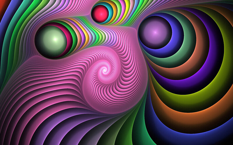 Colorful Spiral Patterns — Pink, Hypnotic