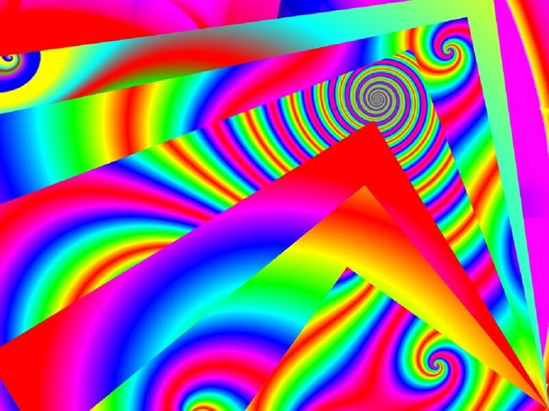 Colorful Spiral Patterns — Red, Hypnotic, Abstract, Spirals, Geometric Shapes