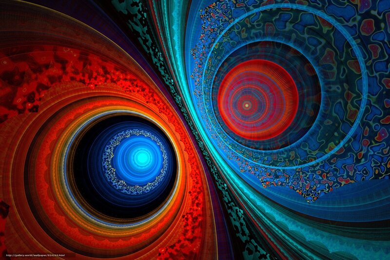 Colorful Spiral Patterns — Red, Hypnotic, Digital Art