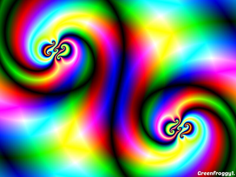 Colorful Spiral Patterns — Red, Vibrant, Abstract