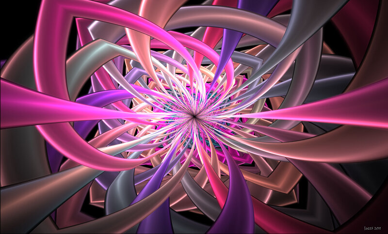 Colorful Spiral Ribbons — Pink