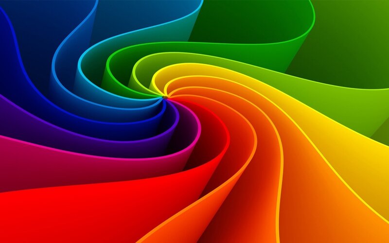Colorful Spiral Ribbons — Red