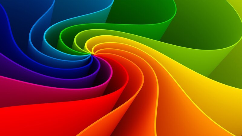 Colorful Spiral Ribbons — Red, Vibrant