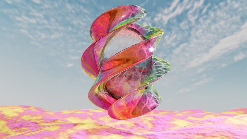 Colorful Spiral Sculpture