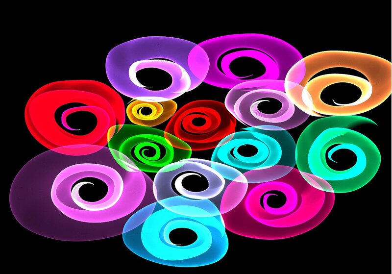 Colorful Spiral Shapes — Purple