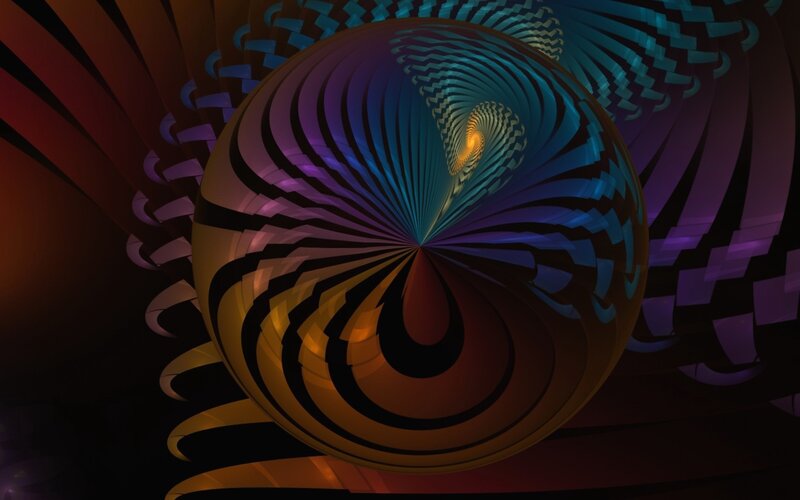 colorful spiral sphere