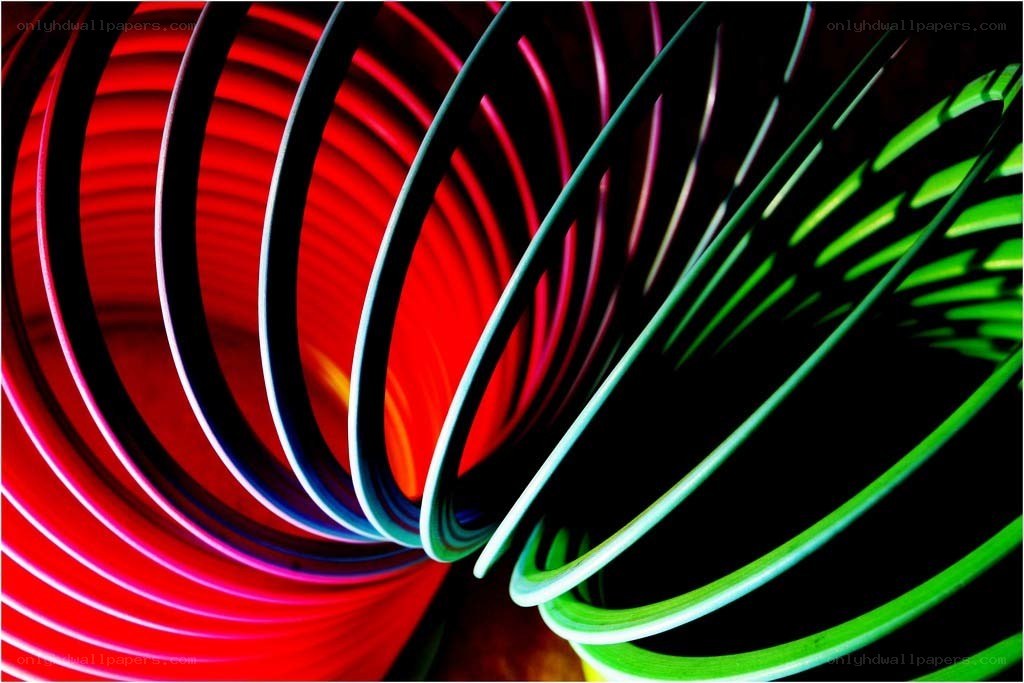 Colorful spiral spring abstract