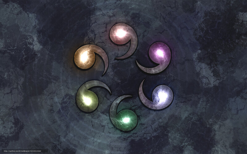 Colorful spiral symbols on stone