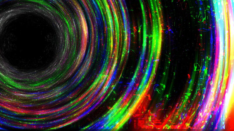 colorful spiral tunnel